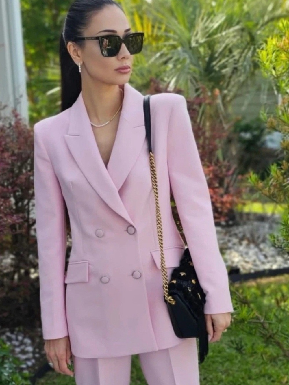 NWT. Zara Pink Viscose Blend Double Breasted Jacket/Blazer. Size M. - Picture 3 of 11